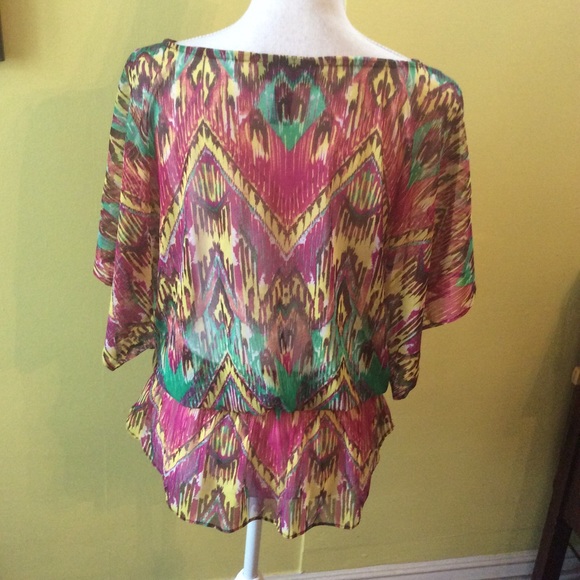 Cute INC Summer Sheer Top size S - Picture 6 of 10